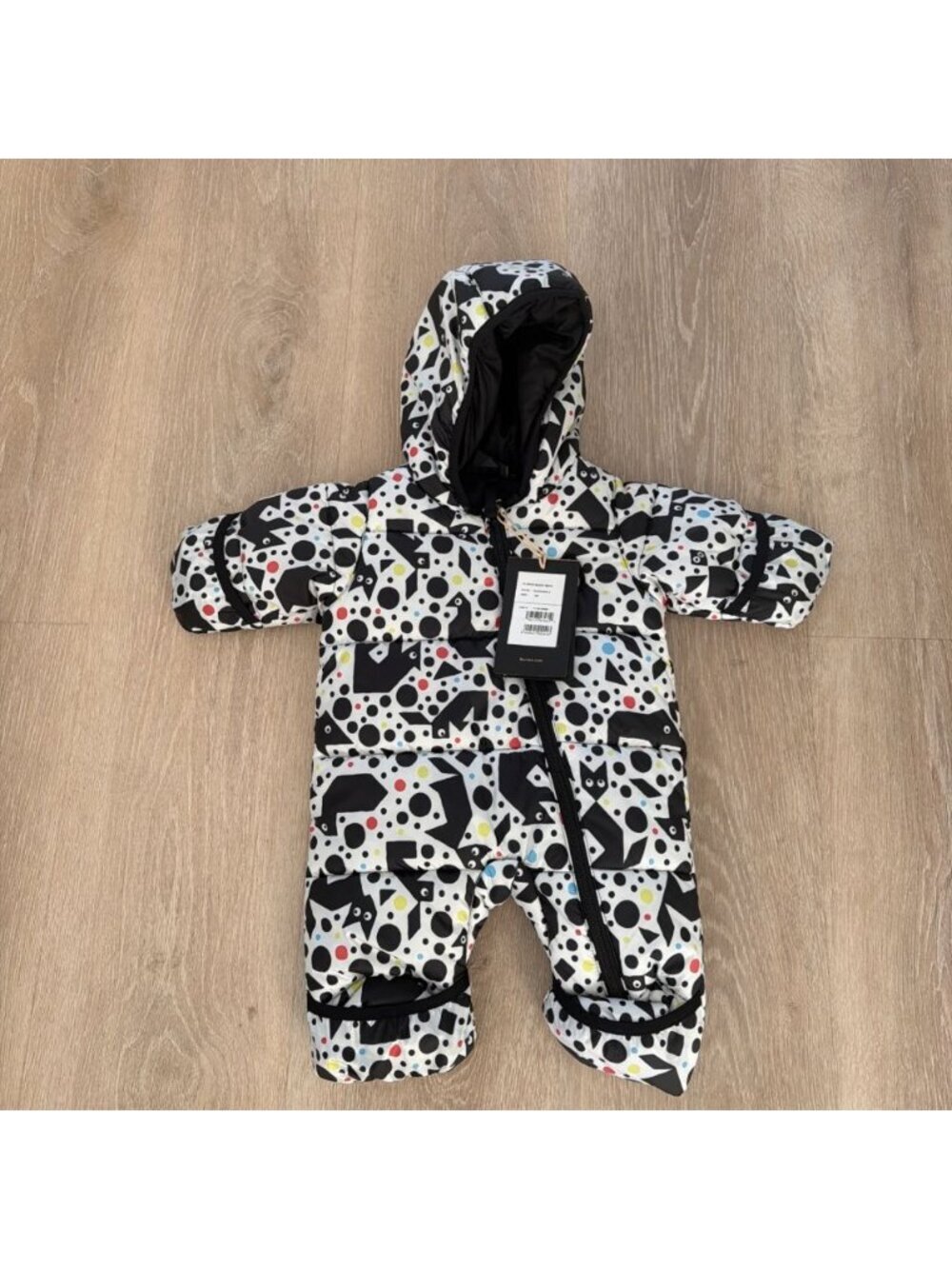 Burton Buddy Bunting Dryride Tangranimals Snowsuit White $119 MSRP Size 3 Month